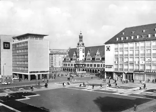 AK, Leipzig, Blick zum Alten Rathaus, 1978