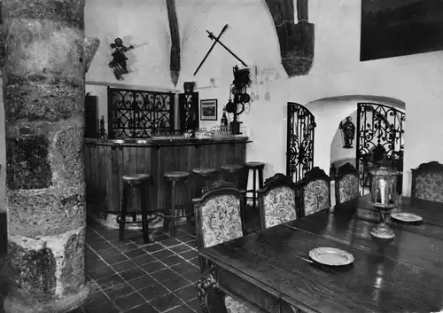 AK, Seeon Obb., Inselschloß-Gaststätte, Klosterkeller, um 1962