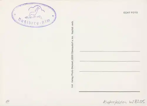 AK, Kiefersfelden, Nußlbergalm, um 1970