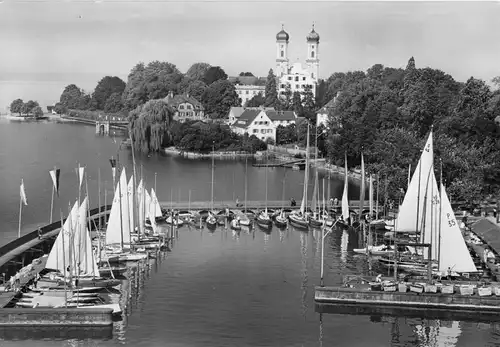 AK, Friedrichshafen am Bodensee, Yachthafen, um 1970