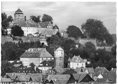 AK, Kronach im Frankenwald, Teilansicht mit Veste Rosenberg, um 1965