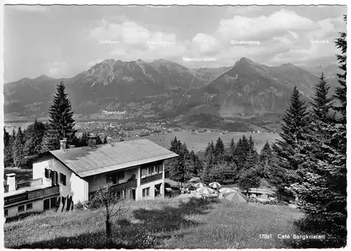 AK, Oberstdorf Allgäu, Café Bergkristall, 1969