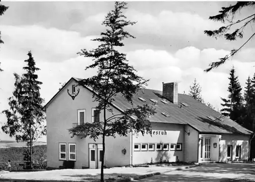 AK, Bodesruh über Bebra, Jagdhaus Bodesruh, Zonengrenz-Raststätte, um 1965
