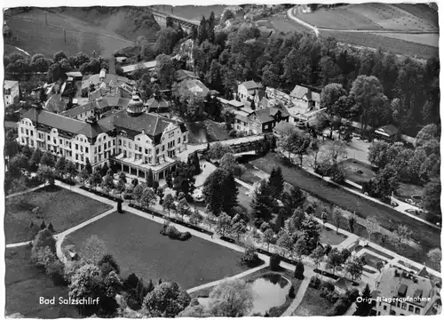 AK, Bad Salzschlirf, Luftbildansicht, 1957