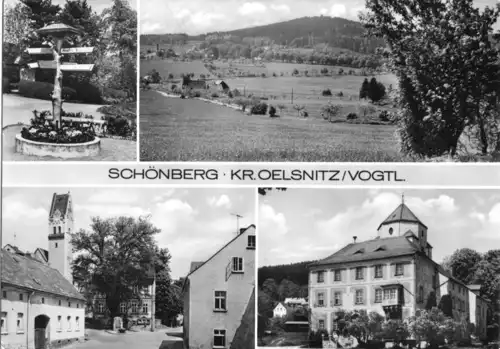 AK, Schönberg Kr. Oelsnitz, vier Abb., 1974