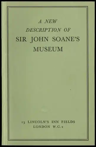 A new deskription of Sir John Soane's Museum, 1977