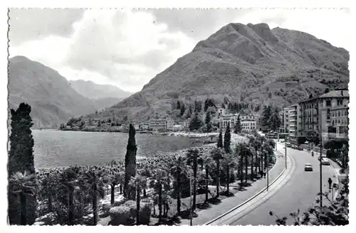 AK, Lugano, TI, Caccia-Ufer und Monte S. Salvatore, um 1960