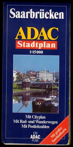 Stadtplan, ADAC-Stadtplan Saarbrücken,  1996