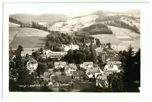 AK, Nieder-Lindewiese, Lipová-lázně, Teilansicht, 1943
