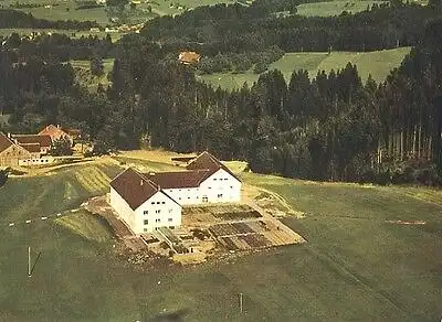 AK, Opfenbach ü. Lindau, Missionshaus Mellatz, Luftbild