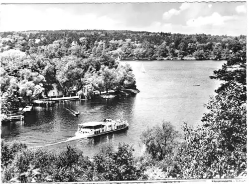 AK, Berlin Zehlendorf, MS "Ernst Reuter" vor der Insel Lindwerder, um 1962