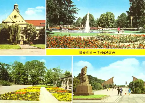AK, Berlin Treptow, vier Abb., 1977