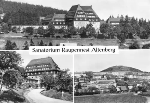 AK, Altenberg Erzgeb., Sanatorium Raupennest, drei Abb., 1978