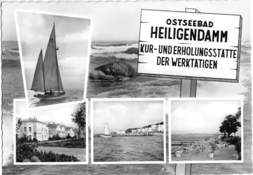 AK, Ostseebad Heilgendamm, fünf Abb., gestaltet, 1960