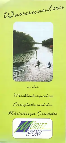 tour. Prospekt, Wasserwandern in der Mecklenburgischen Seenplatte ..., um 1996