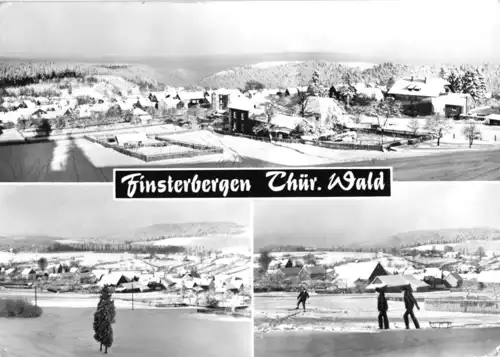 AK, Finsterbergen Thür. Wald, drei Abb., Winteransichten, 1970