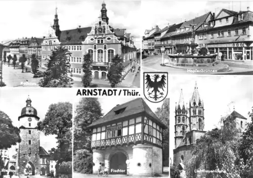 AK, Arnstadt Thür., fünf Abb., 1973