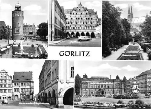 AK, Görlitz, fünf innerstädtische Abb., 1972