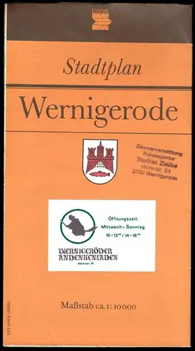 Stadtplan, Wernigerode, 1988