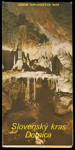 Touristenkarte, Slovensky kras, Domica, Slowakischer Karst, Domica-Höhle, 1975