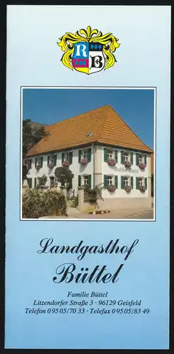 tour. Prospekt, Geisfeld, Landgasthof Büttel, um 2000