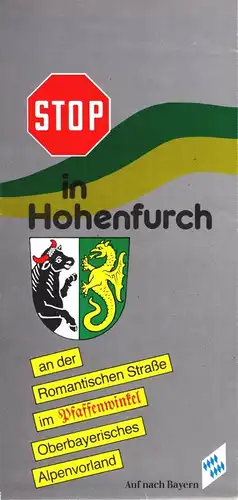 Prospekt mit Reliefkarte, Stop in Hohenfurch, um 1985