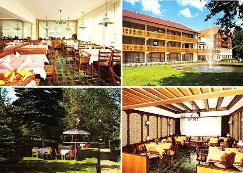 AK, Erzklösterle Schwarzwald, Park-Hotel Hentschelhof, vier Abb., um 1975