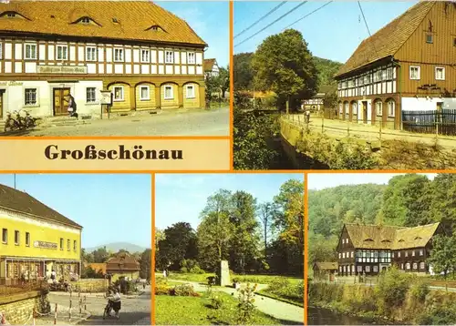 AK, Großschönau Kr. Zittau, fünf Abb., 1989