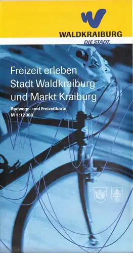 Stadtplan und Fahrradkarte, Stadt Waldkraiburg und Markt Kraiburg, 2004