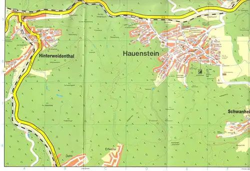 Stadtplan, Verbandsgemeinde Hauenstein, um 1995