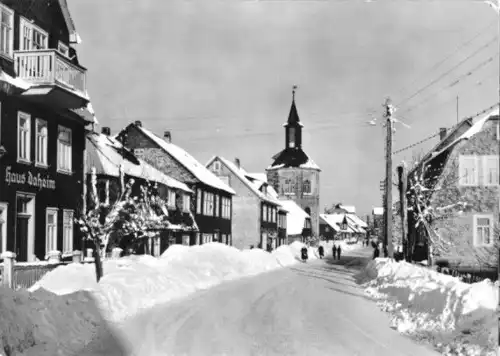 AK, Neustadt Rennsteig, Rennsteigstr., 1969