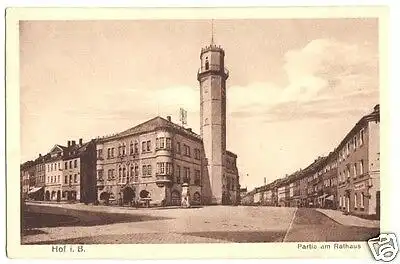 AK, Hof i. B., Partie am Rathaus, um 1928