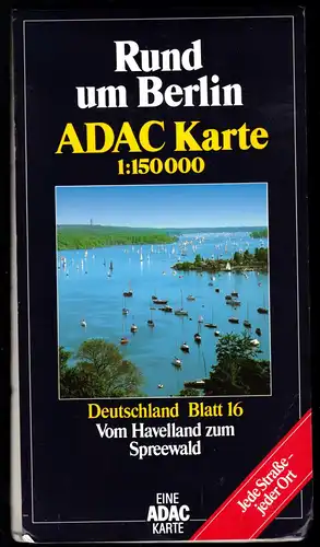 Touristenkarte, Rund um Berlin, ADAC-Karte, 1999