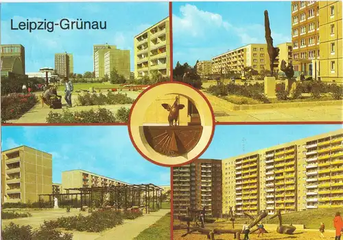 AK, Leipzig Grünau, Neubauten, fünf Abb., 1988
