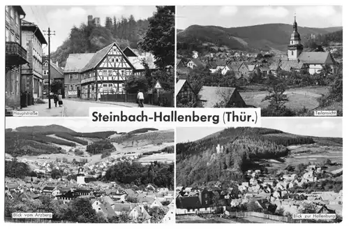 AK, Steinbach - Hallenberg Thür., vier Abb., 1962