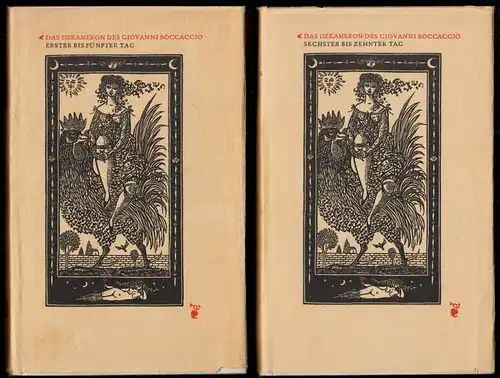 Boccaccio, Giovanni, Das Dekameron, 2 Bände im Schober, illustriert, 1971