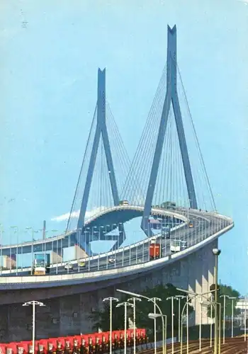 AK, Hamburg, Köhlbrandhochbrücke, um 1978