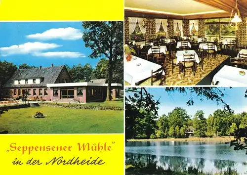 AK, Buchholz Seppensen in der Nordheide, Seppensener Mühle, drei Abb., um 1975