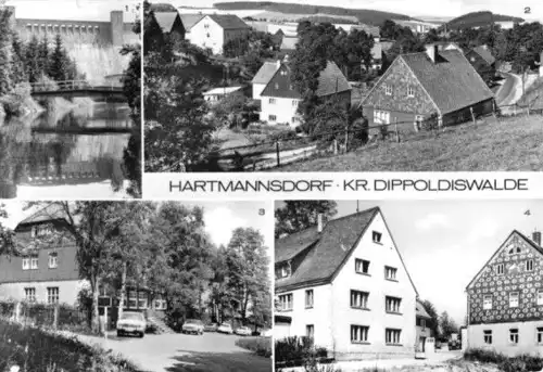AK, Hartmannsdorf Kr. Dippoldiswalde, vier Abb., 1977