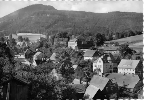 AK, Kurort Waltersdorf, Teilansicht mit Lausche, 1962