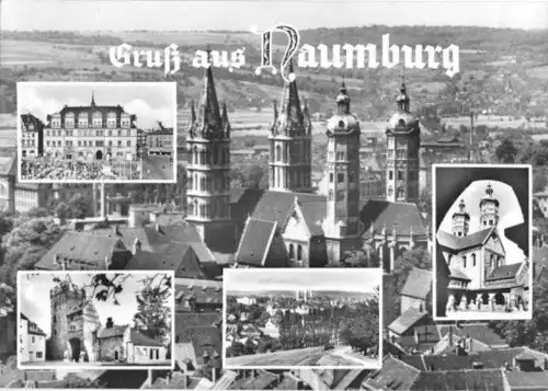 AK, Naumburg, fünf Abb., gestaltet, 1961