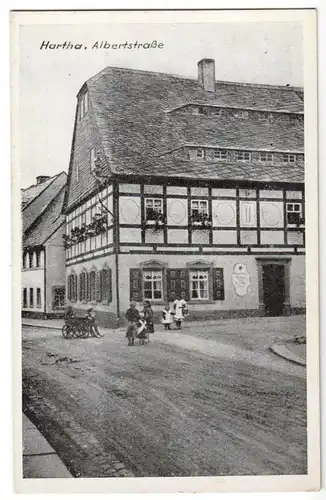 AK, Hartha, Albertstr., um 1940