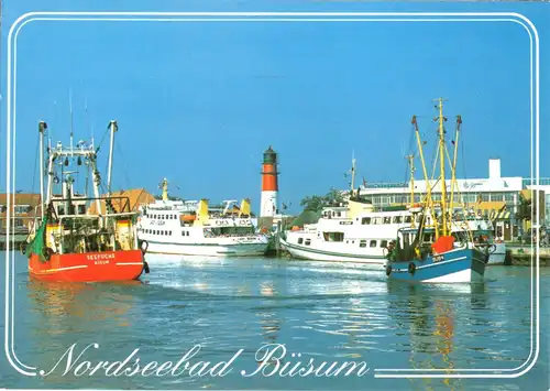 AK, Nordseebad Büsum, Partie im Hafen, 1997