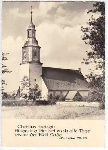 AK, Schellerhau Erzgeb., Blick zur Kirche, Spruch, 1969