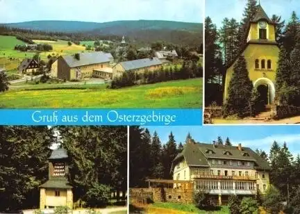 AK, Osterzgebirge, 4 Abb., u.a. Schellerhau, 1973