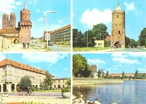 AK, Prenzlau, 4 Abb., u.a. Hotel "Uckermark", 1972
