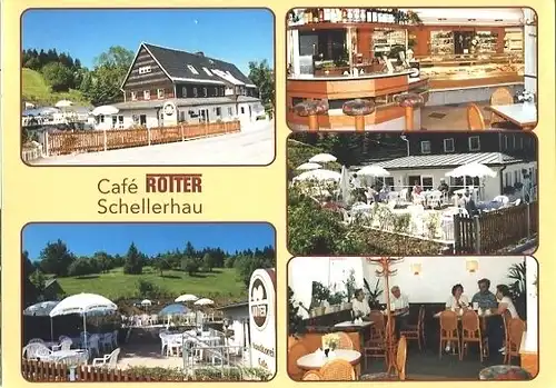 AK, Schellerhau, Café "Rotter", 5 Abb., ca. 1998