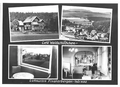 AK, Finsterbergen, Café "Waldschlößchen", 4 Abb., 1970