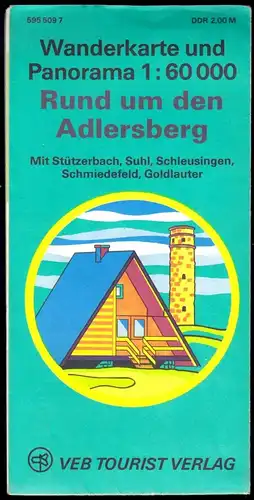 Wanderkarte und Panorama, Rund umd den Adlersberg Thür. Wald, 1977