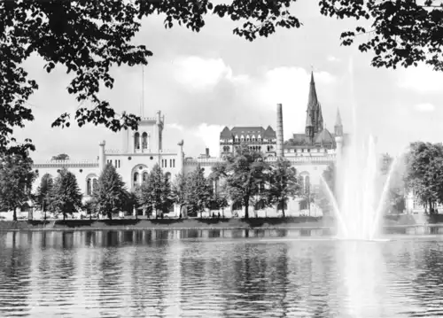 AK, Schwerin Meckl., Partie am Pfaffenteich, 1973